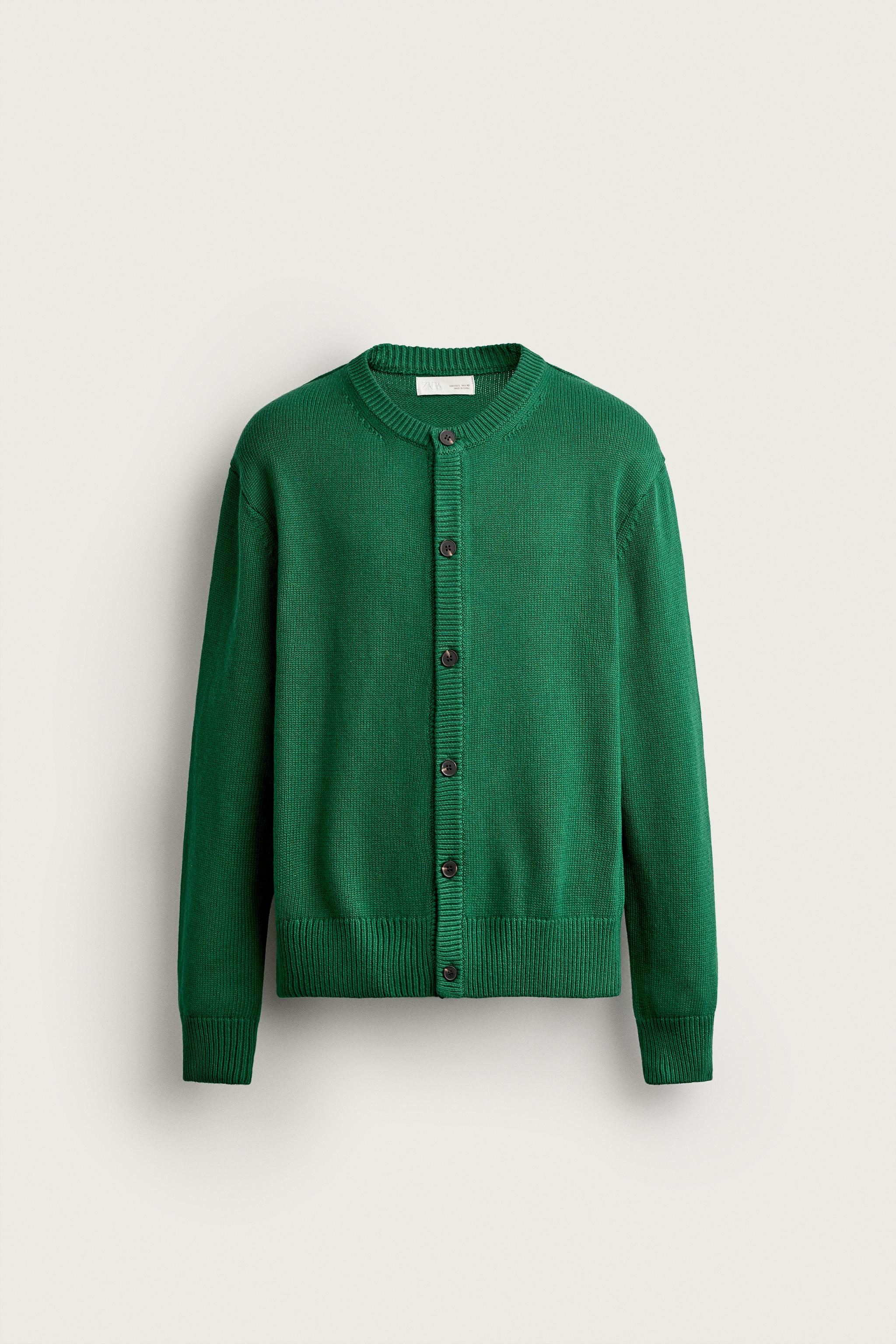 COTTON-BLEND RELAXED FIT CARDIGAN